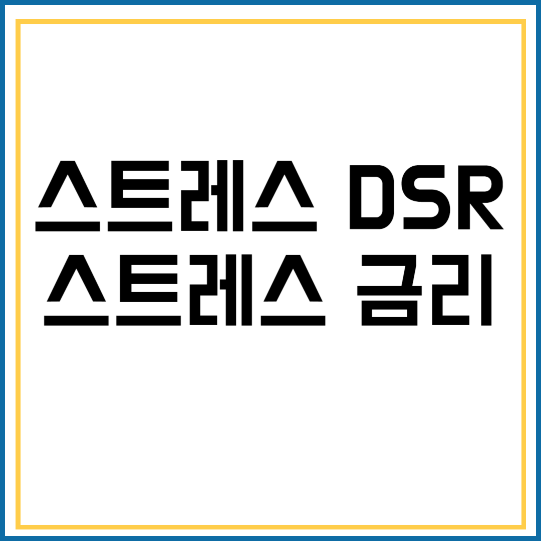 스트레스 DSR 스트레스 금리