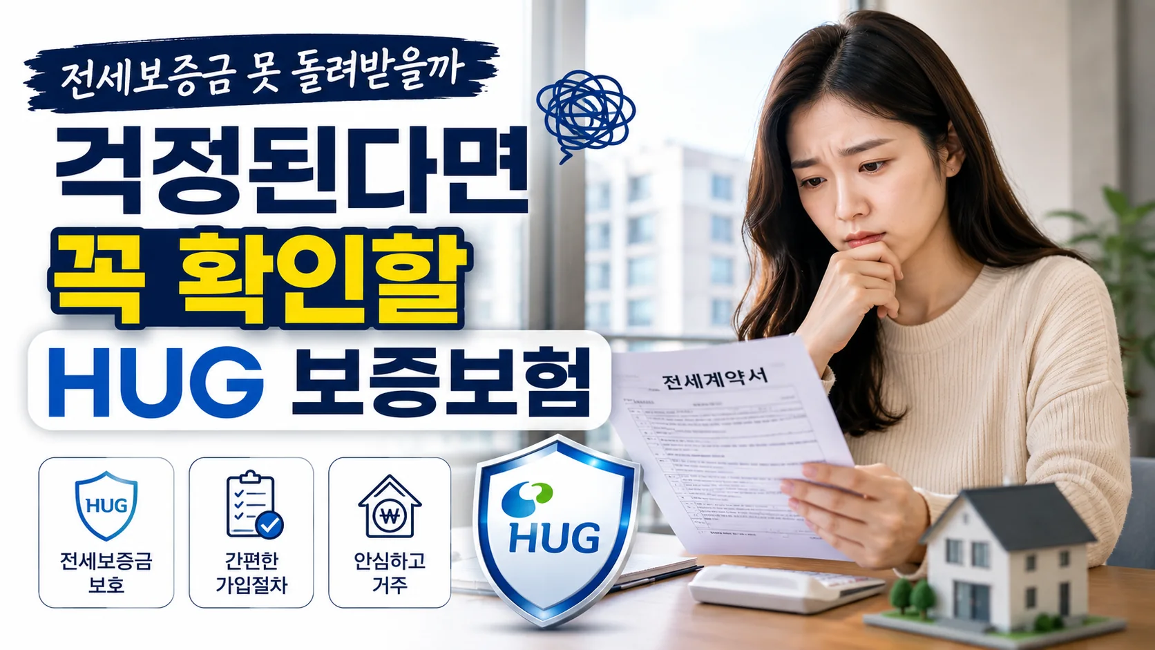 전세보증금 반환 걱정 시 확인해야 할 HUG 보증보험 썸네일 이미지