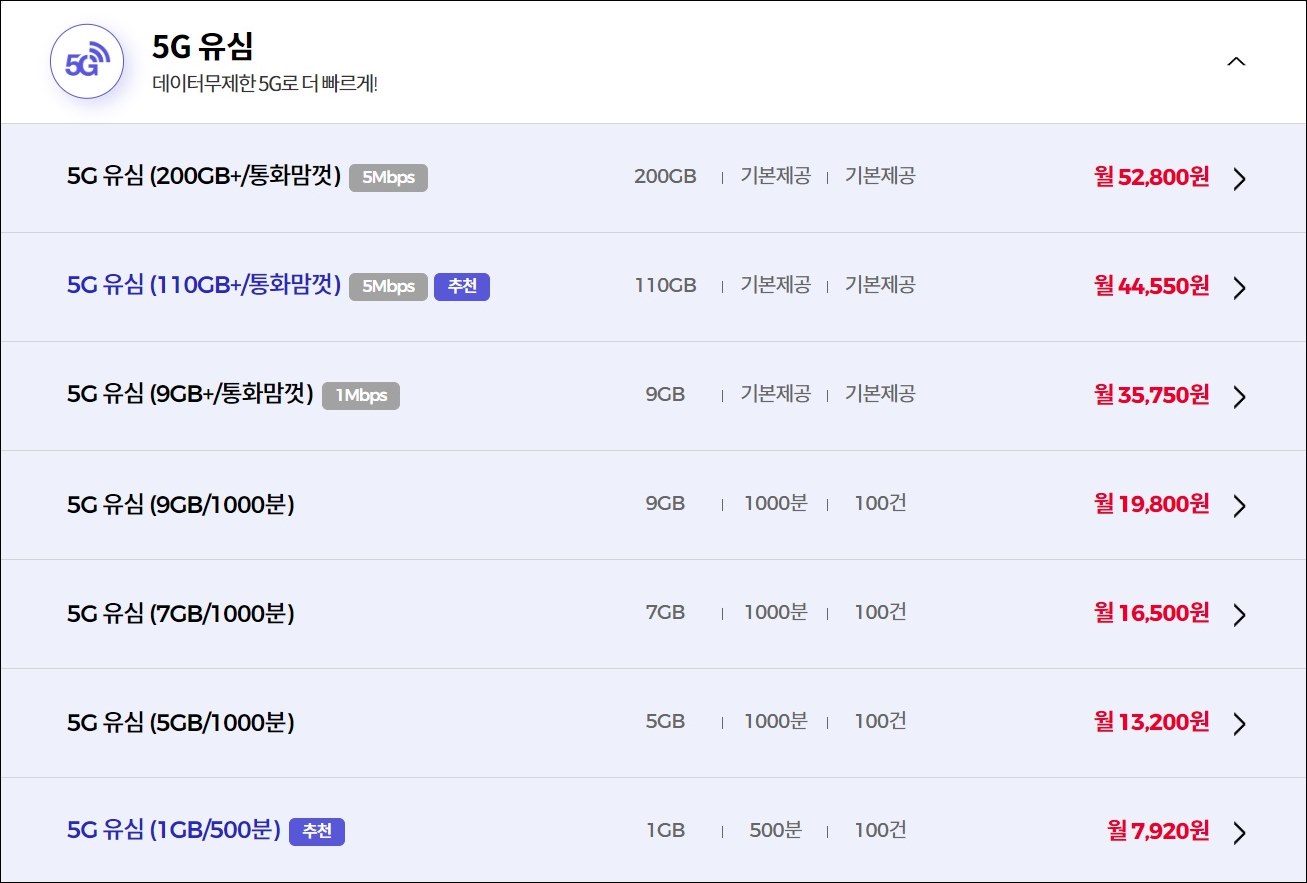 sk알뜰폰-5G-요금제