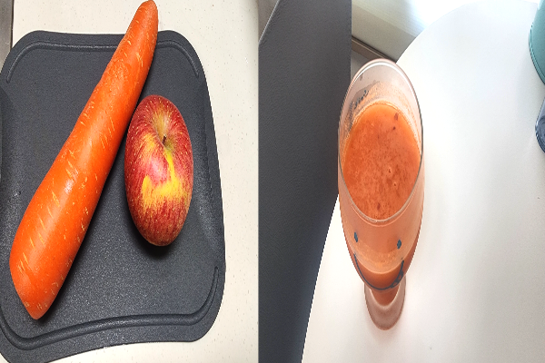 당근-사과-당근과 사과로 만들어진 주스