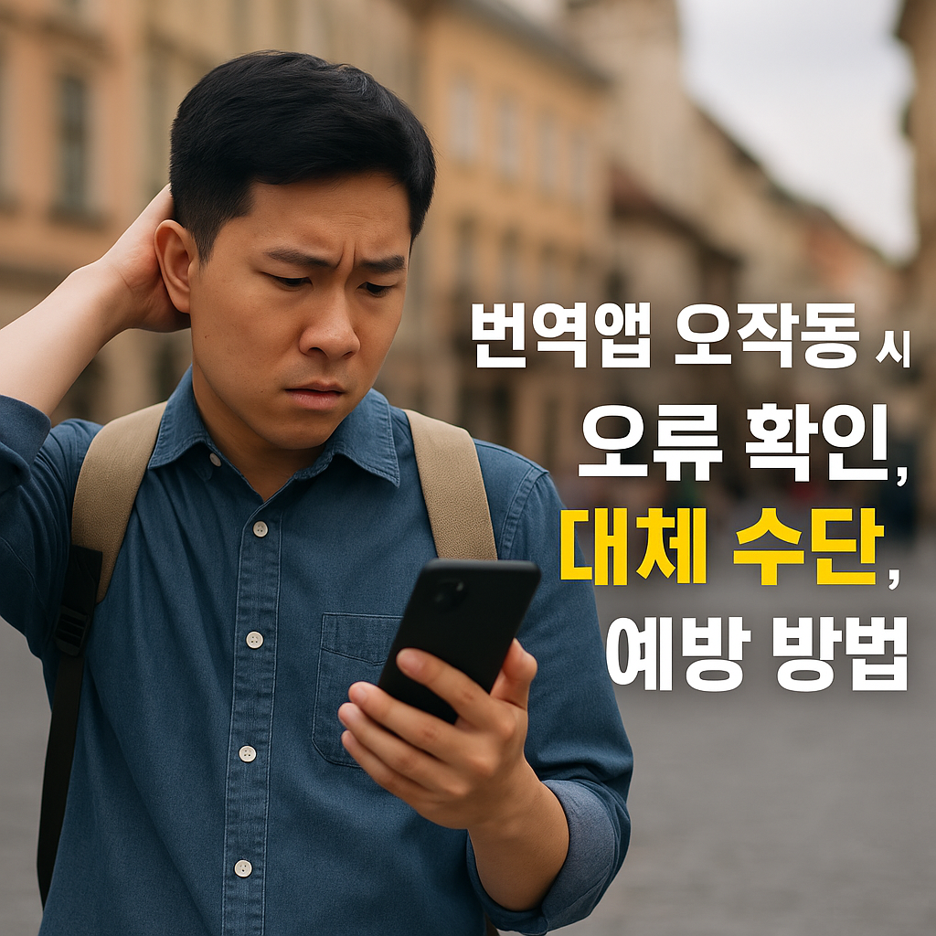 번역앱 오작동 시 – 오류 확인, 대체 수단, 예방 방법