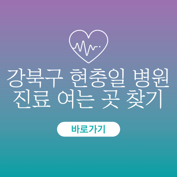 강북구-현충일-병원-진료-여는 곳-찾기