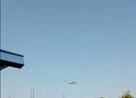 추락 직전 항공기 모습