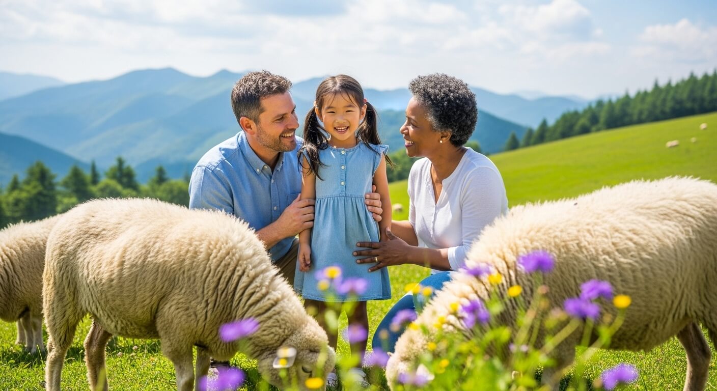 초등학교 여름방학 대관령 양떼목장
