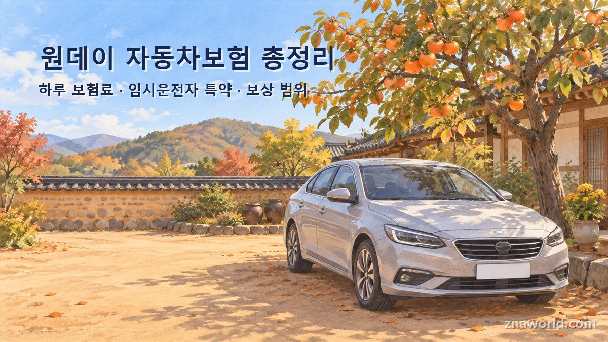 원데이 자동차보험 총정리 안내 이미지