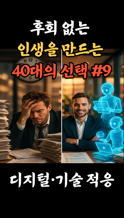 [40대 인생 후회 제로 #9] 디지털 적응 – 선택이 아닌 필수