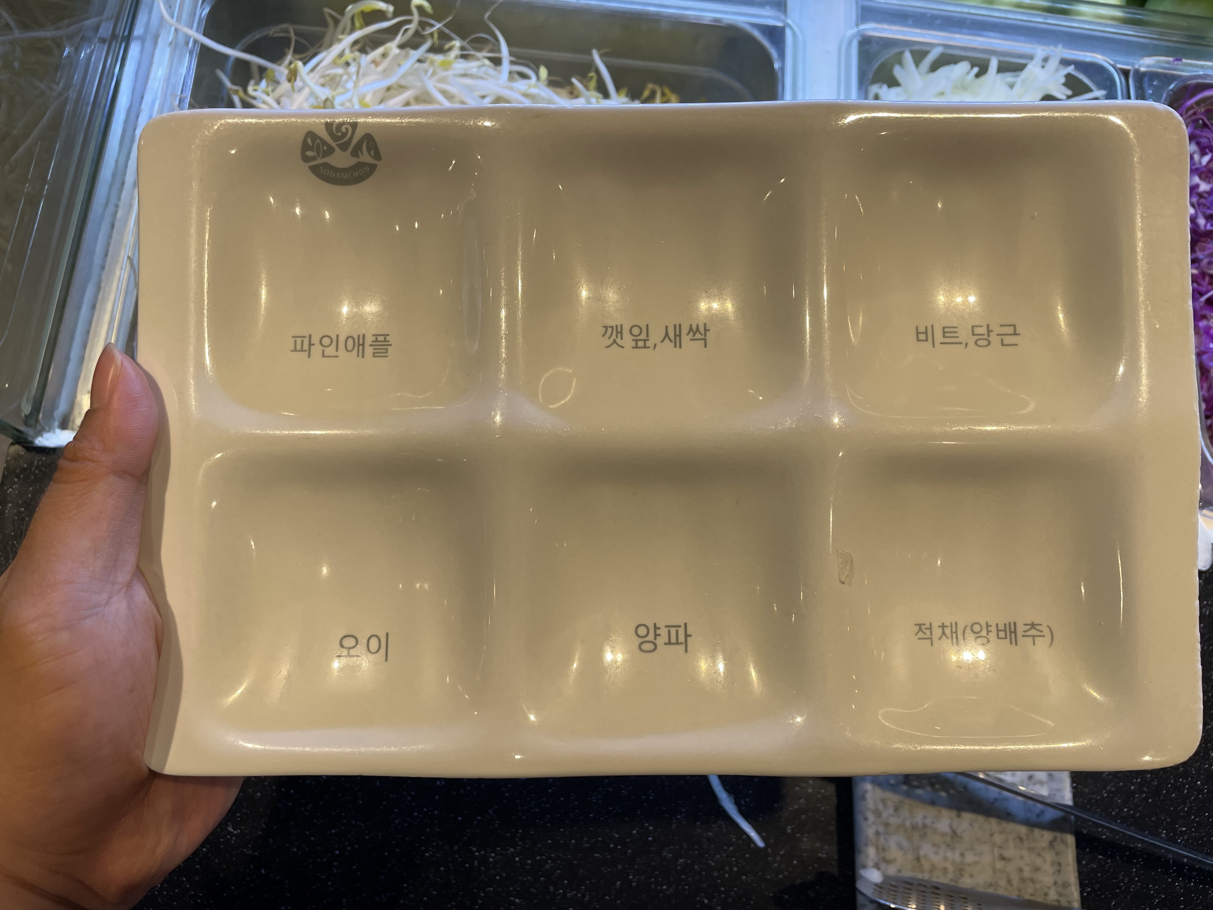 소담촌 월남쌈 야채 접시