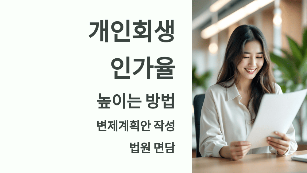 개인회생 인가율 높이는 방법: 변제계획안 작성, 법원 면담 노하우