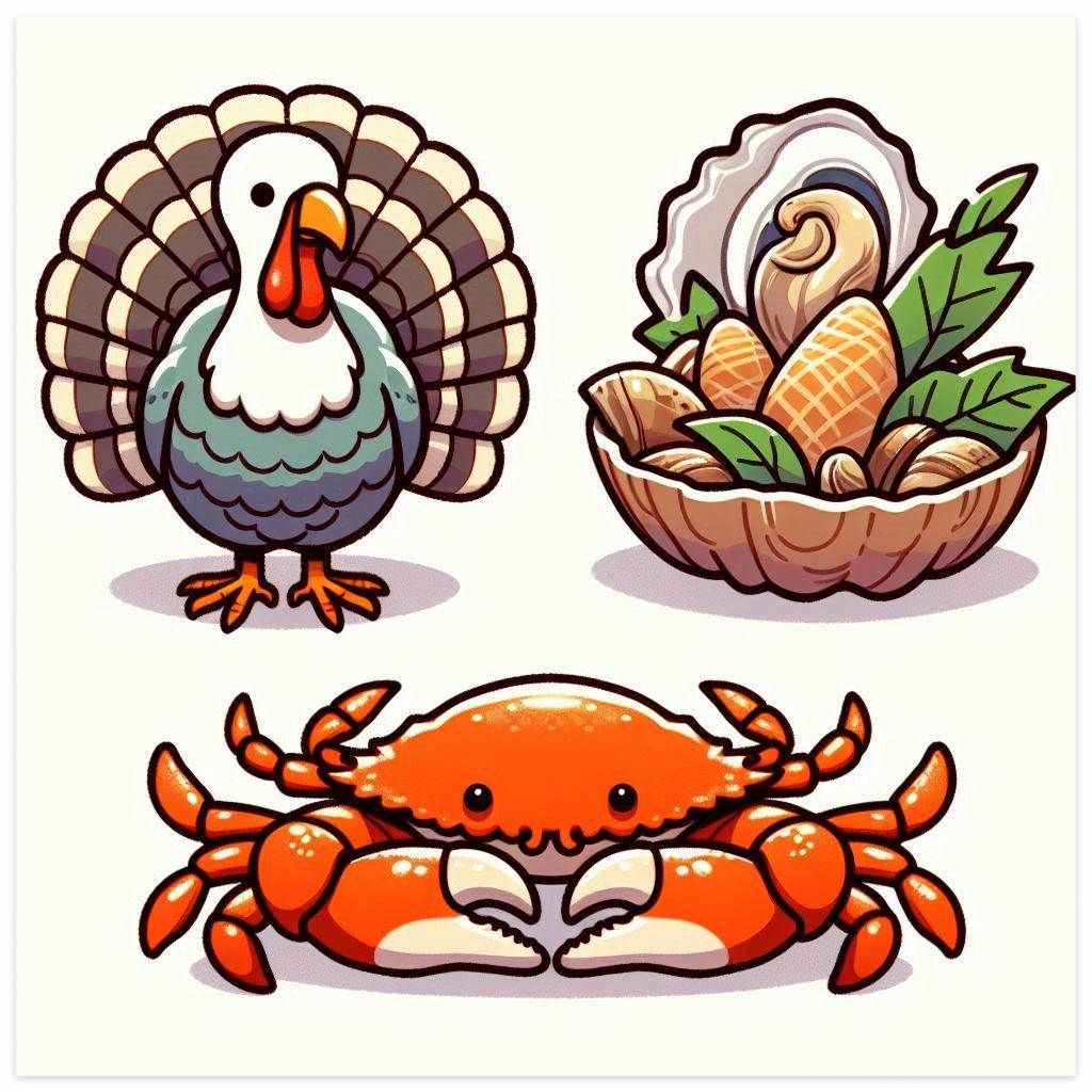 눈에 좋은 음식 칠면조, 굴, 게