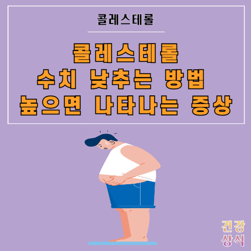 콜레스테롤 수치 낮추는 방법 높으면 나타나는 증상