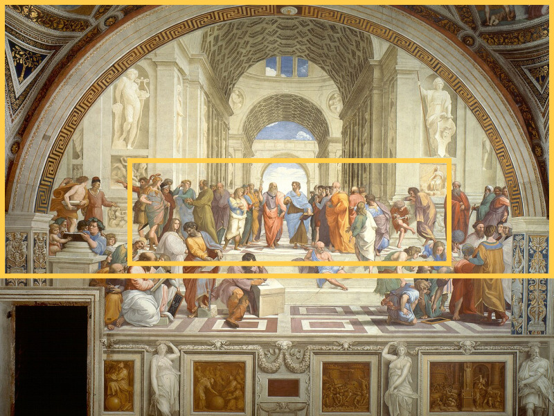 아테네 학당(The School of Athens)-중요 부분 하이라이트