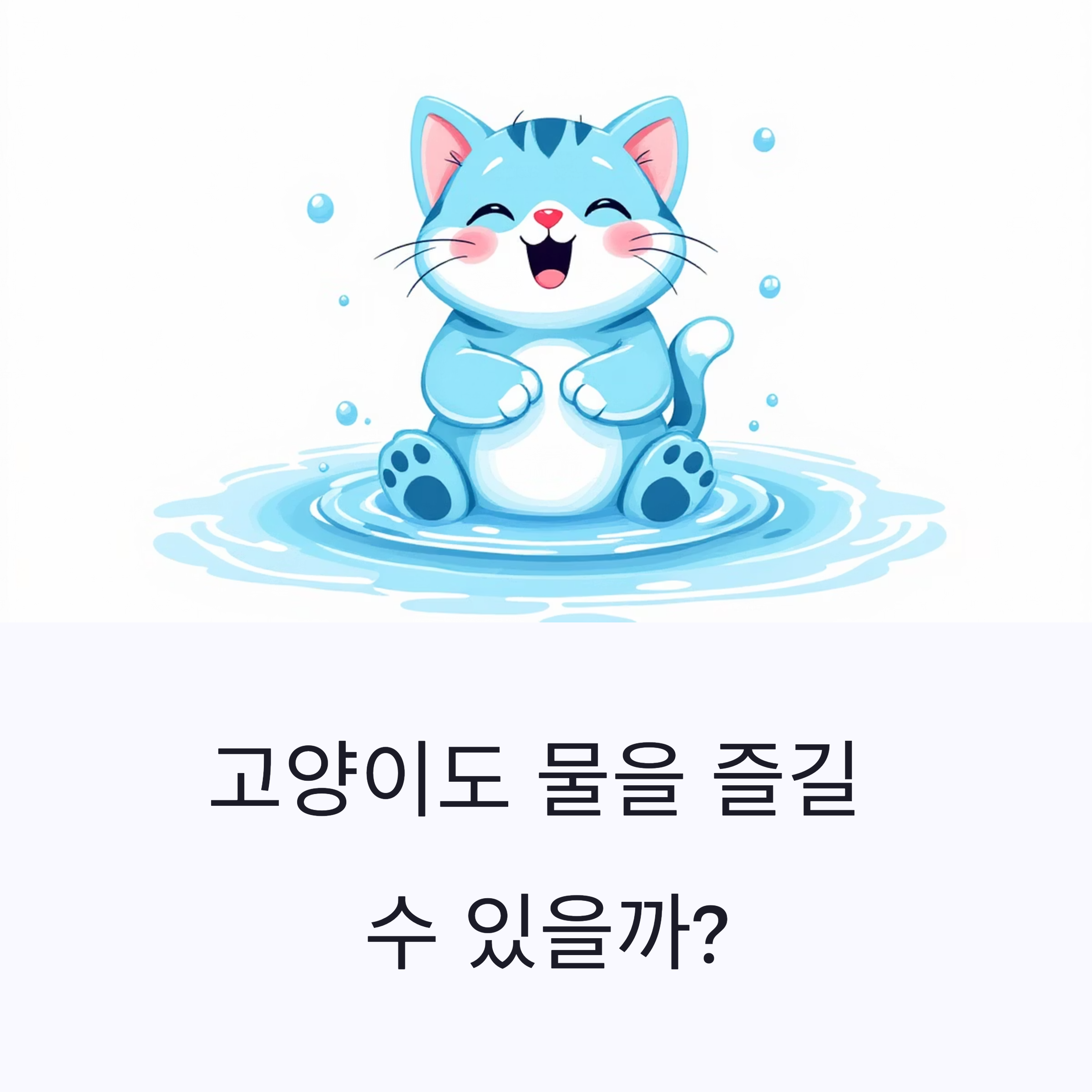 고양이도 물을 즐길 수 있을까?
