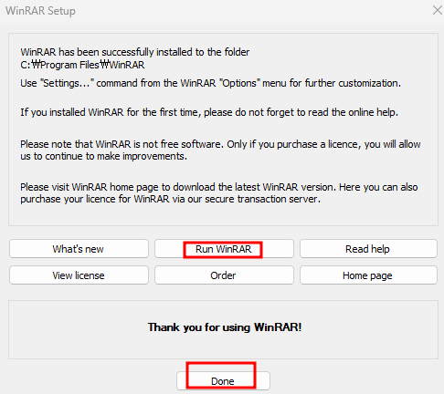WinRAR 설치