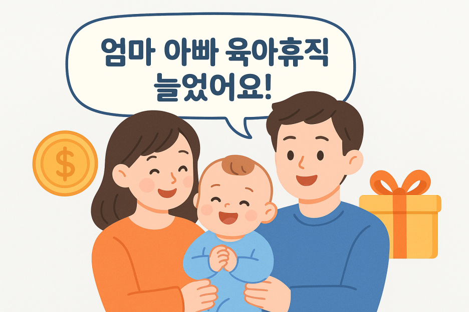 육아휴직 급여 월 최대250만원 신청 조건 방법