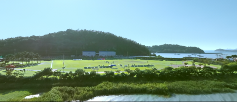 드라마 트라이에서 전지 훈련 장소인 백조호수공원 풍경