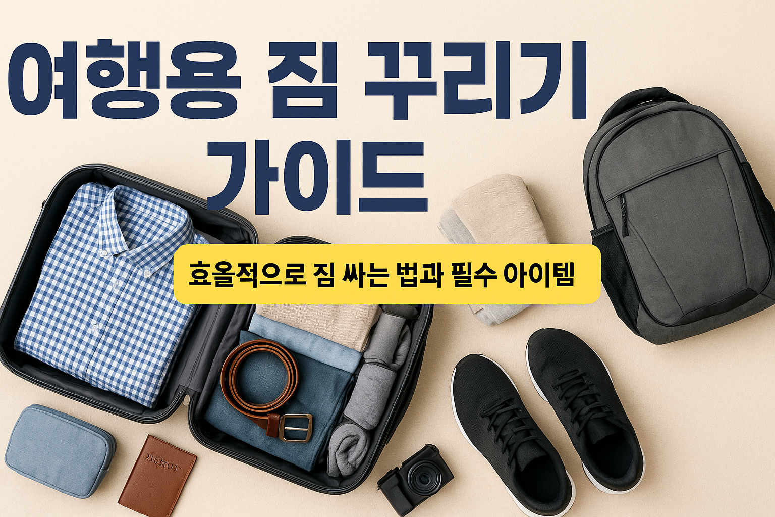 여행용 짐 꾸리기 가이드 &ndash; 효율적으로 짐 싸는 법과 필수 아이템