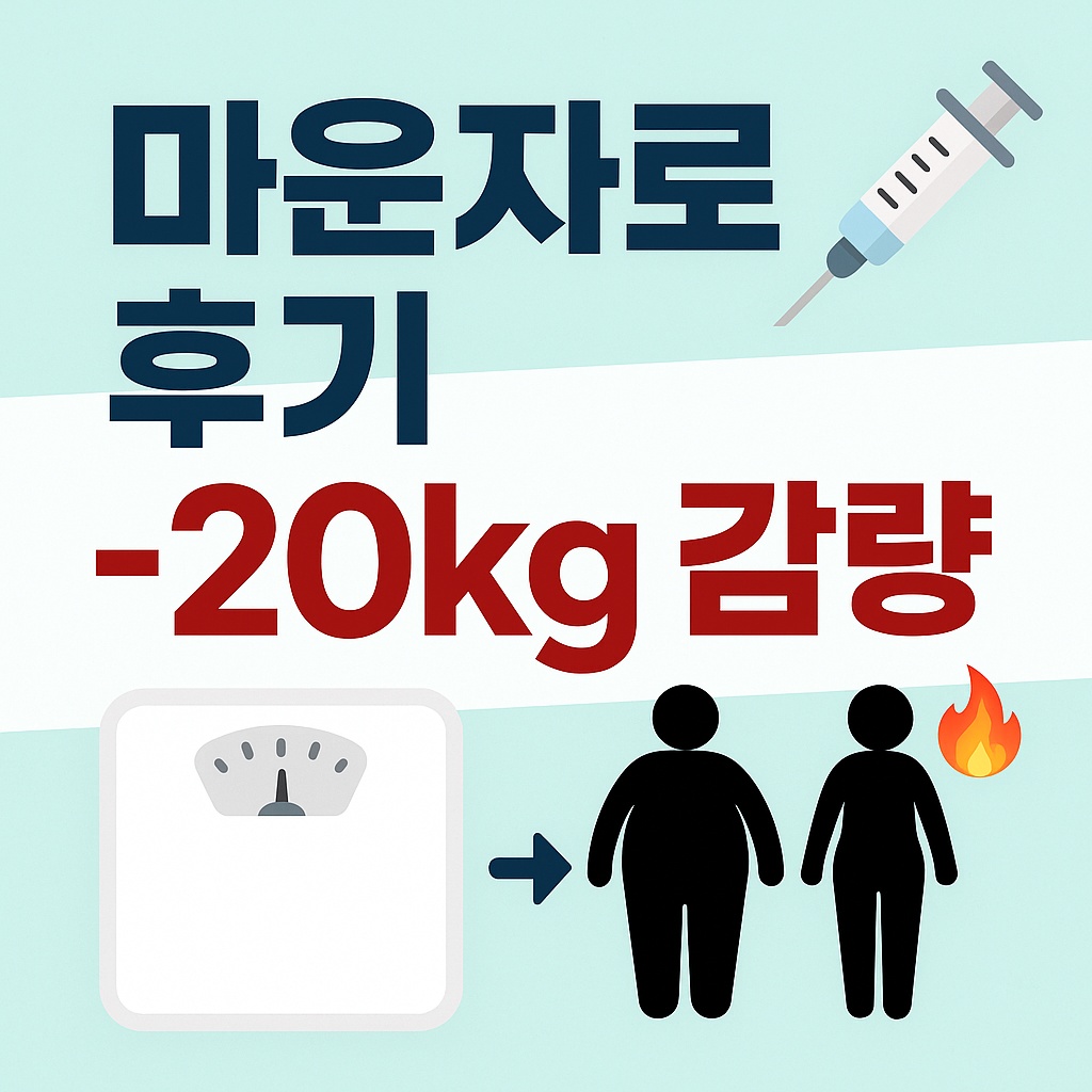 마운자로 체중 감량 후기 - 최대 20kg 감량