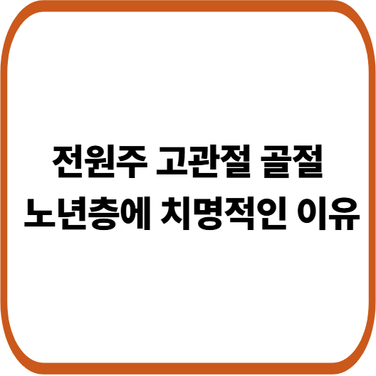 전원주 낙상 사고, 고관절 골절 왜 치명적일까? 회복 가능성 정리