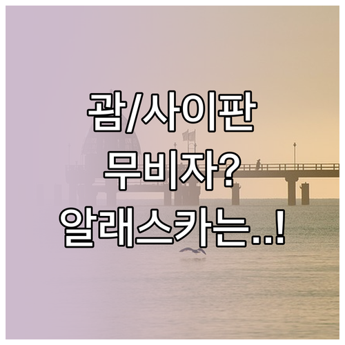 미국령 괌 사이판 무비자 알래스카는 ..