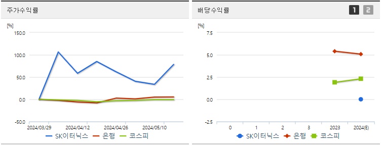 SK이터닉스 주가 수익율