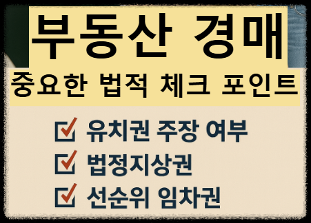 부동산 경매시 중요한 체크 포인트 관련 이미지