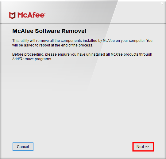 McAfee 삭제 방법8