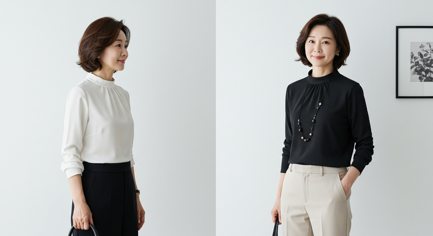 60대 중년여성 모임 패션