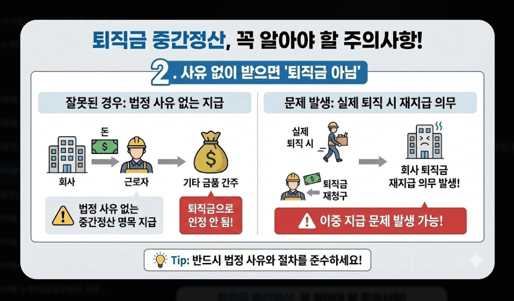 퇴직금 중간정산 사유 필요서류 완벽 정리 2026년