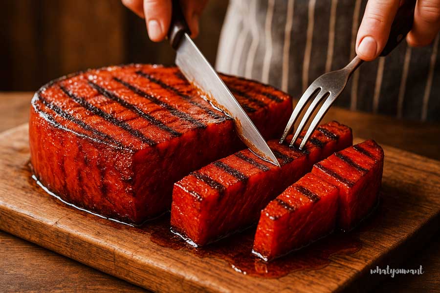 비건을 위한 수박 스테이크