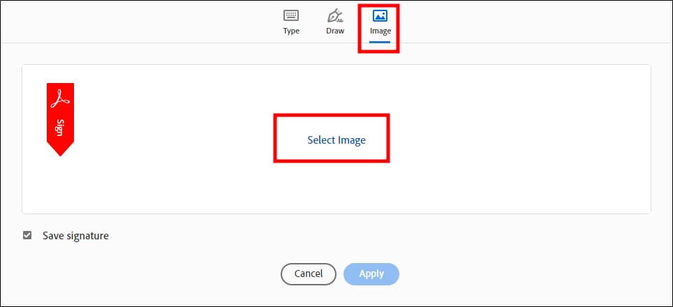 select image