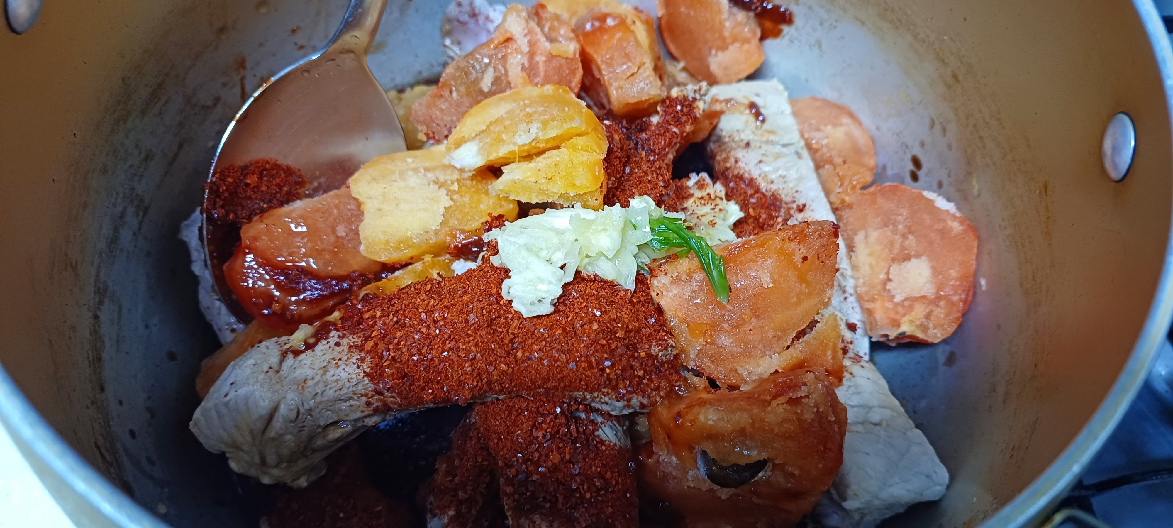 고춧가루 단감넣기