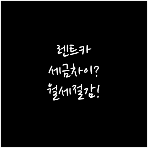 렌트카 영업용 자동차세 세율 차이와 ..