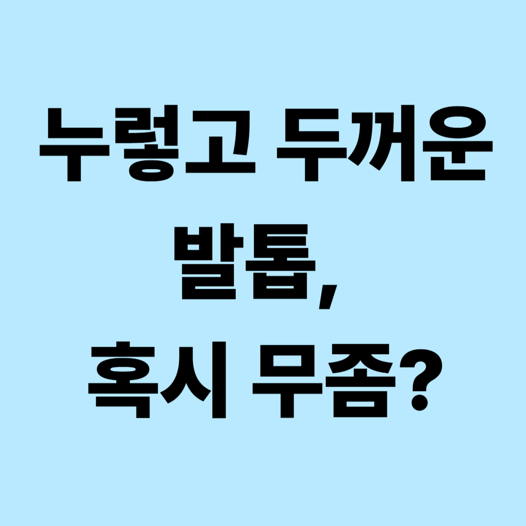 손발톱 무좀 증상과 치료방법|바르는 약·먹는 약 차이와 치료기간