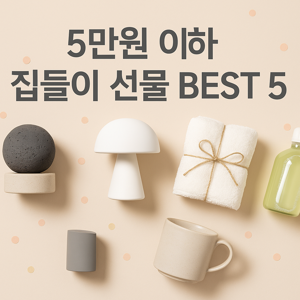 5만원 이하 집들이 선물추천 BEST 5