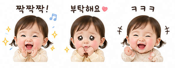 아기 이모티콘 만들기
