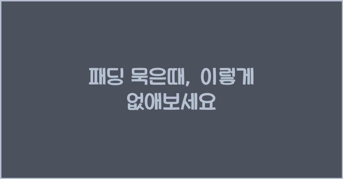 패딩 묵은때