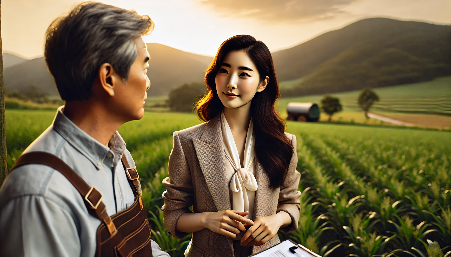 농지소유 상한 관련 상담하는 이미지