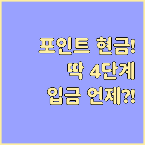 우리카드 포인트 현금 전환 4단계 신..