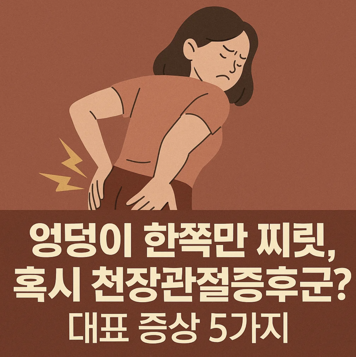 엉덩이 한쪽만 찌릿, 혹시 천장관절증후군? 대표 증상 5가지