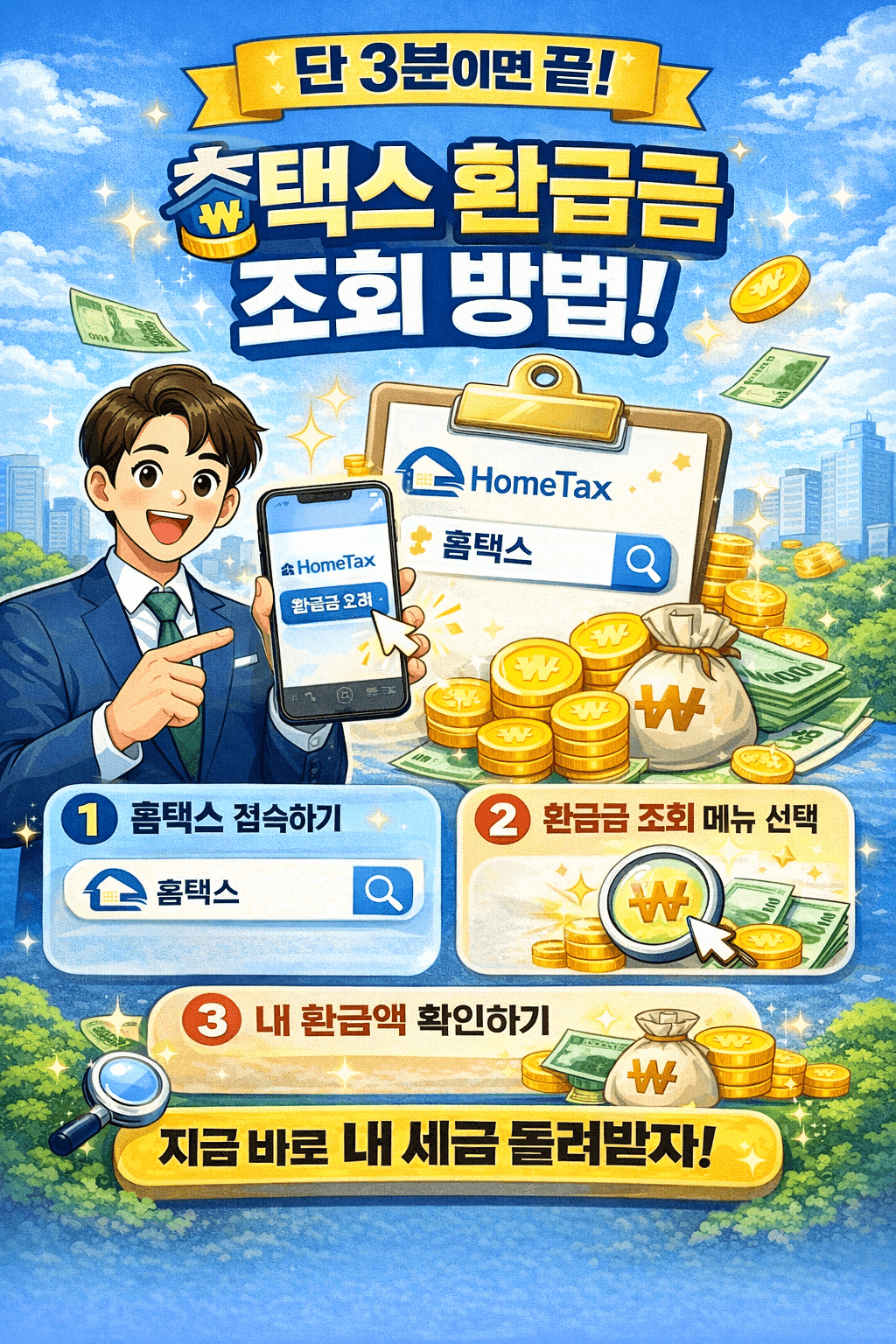 홈택스 환급금 조회 방법 3분 완성