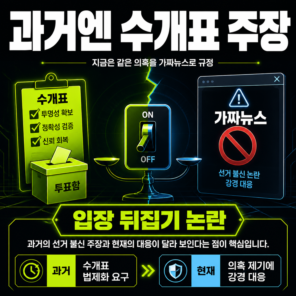 과거엔 수개표 주장