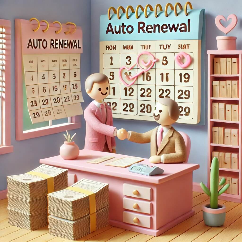 묵시적 갱신을 통해 월세 계약을 연장하고 월세 세액공제를 받는 모습