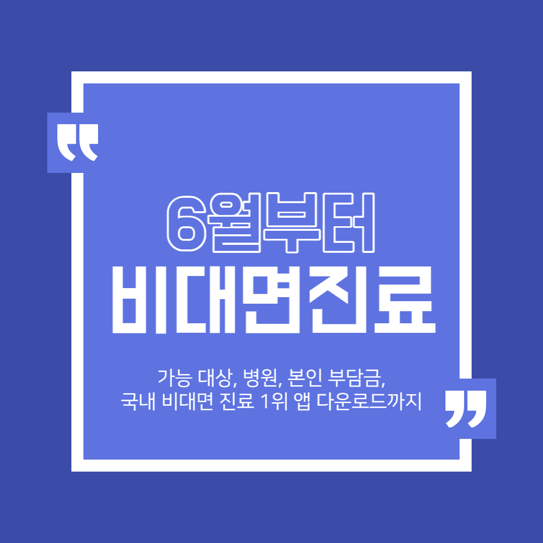비대면 진료 시범사업
