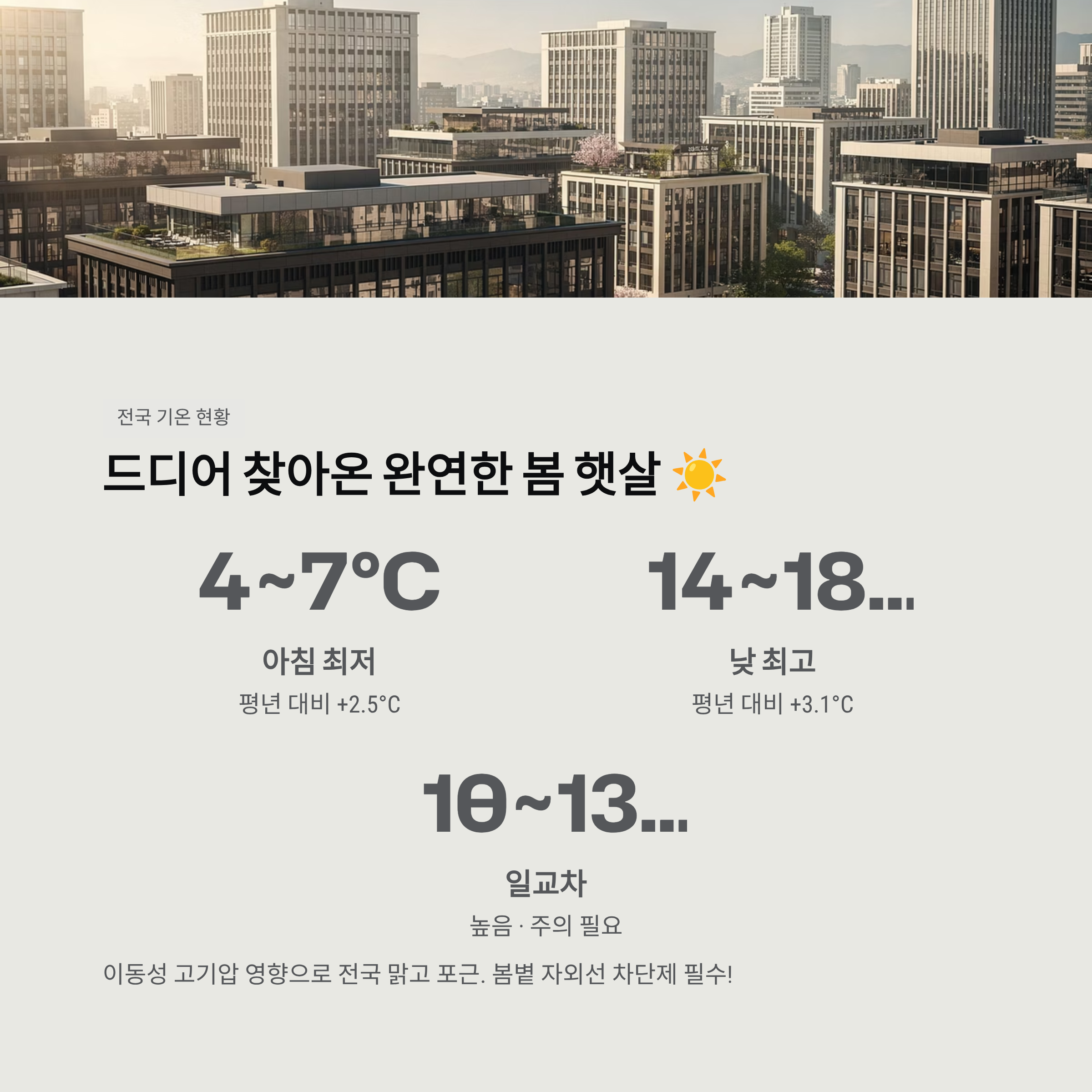 드디어 찾아온 완연한 봄 햇살