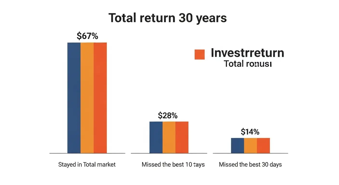 시장의 가장 좋았던 며칠을 놓치는 것이 장기 수익률에 미치는 치명적인 영향