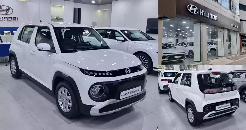 현대자동차 산격대리점에 전시된 캐스퍼 일렉트릭입니다.