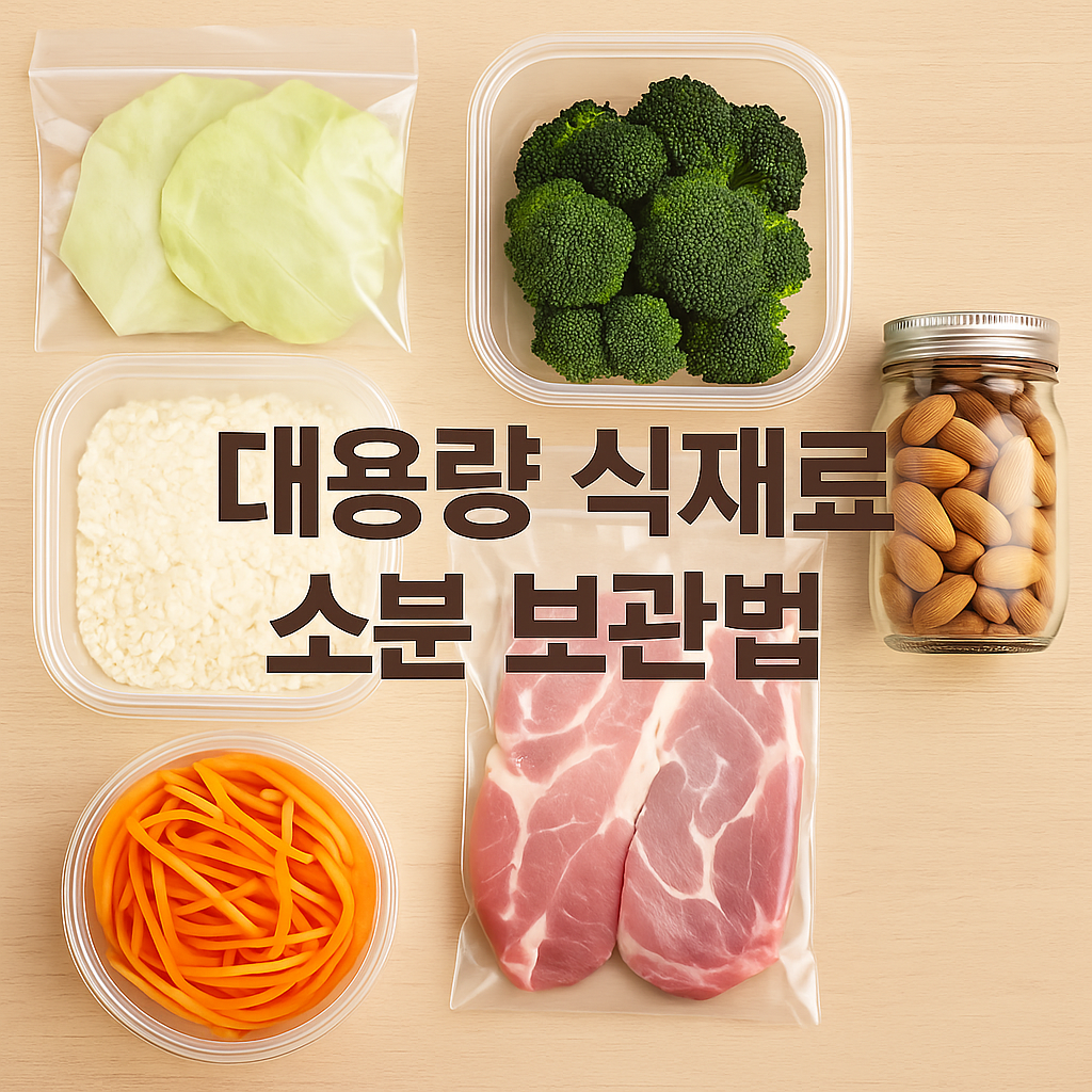 대용량 식재료, 똑똑하게 소분하고 오래 보관하는 법