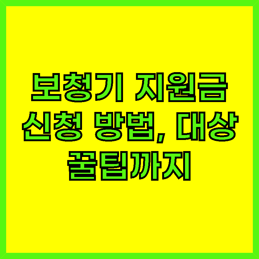 2025 보청기 지원금 신청