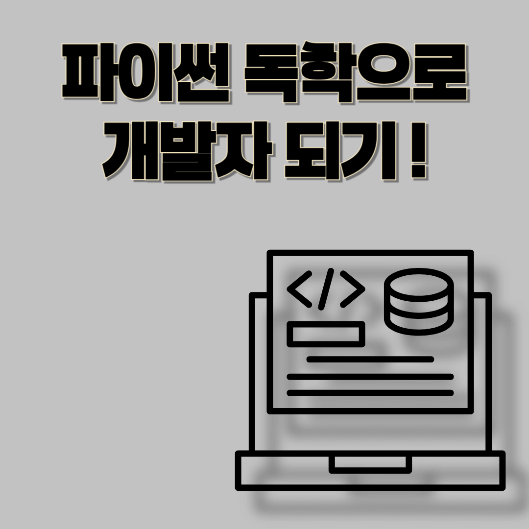 파이썬 독학으로 개발자 되기! 비전공자도 가능한 현실적인 학습 로드맵