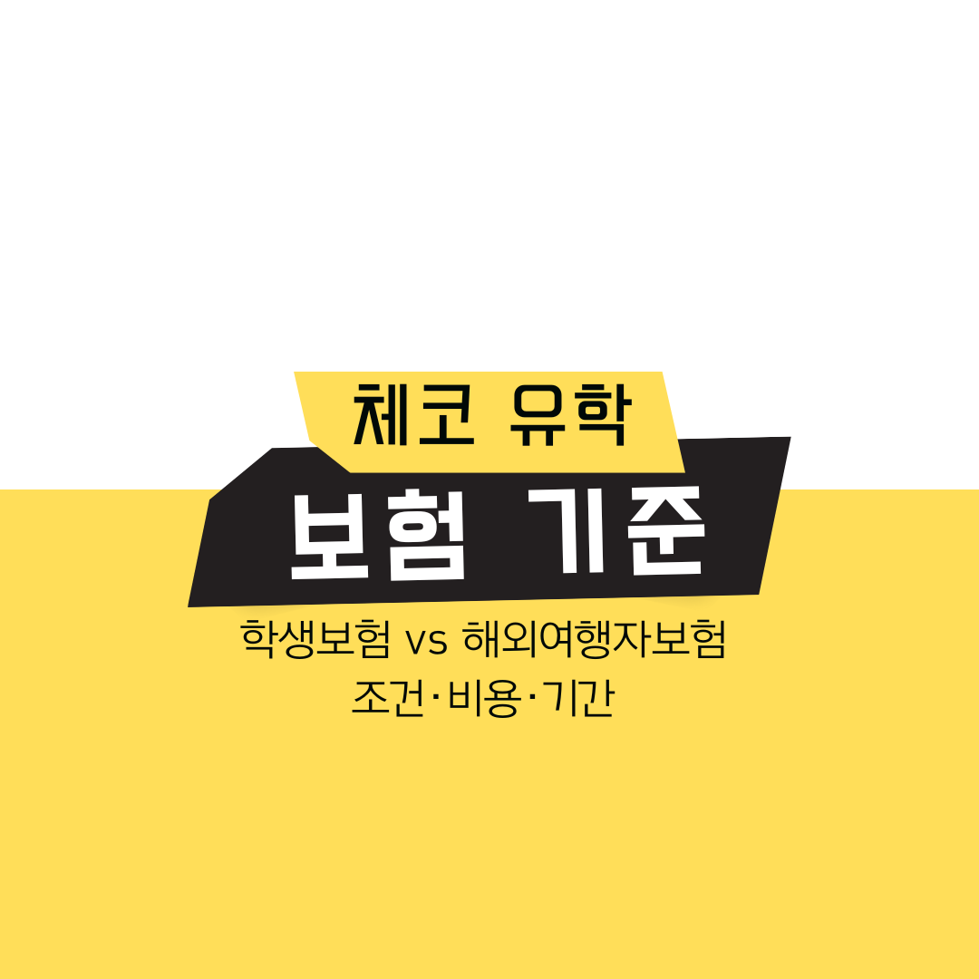 체코 유학 보험 기준 정리 학생보험 vs 해외여행자보험 조건&middot;비용&middot;기간